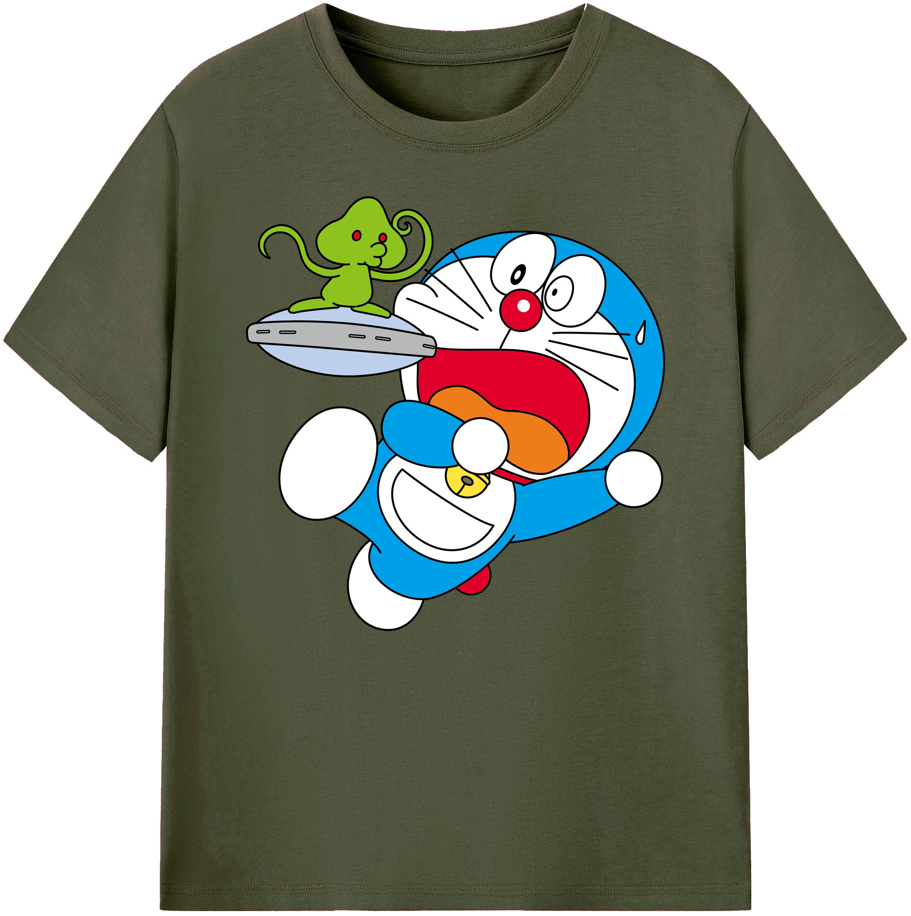 （画像用） ドラえもん Doraemon 綿100％ メンズ半袖Tシャツ｜肌触りやわらか＆通気性